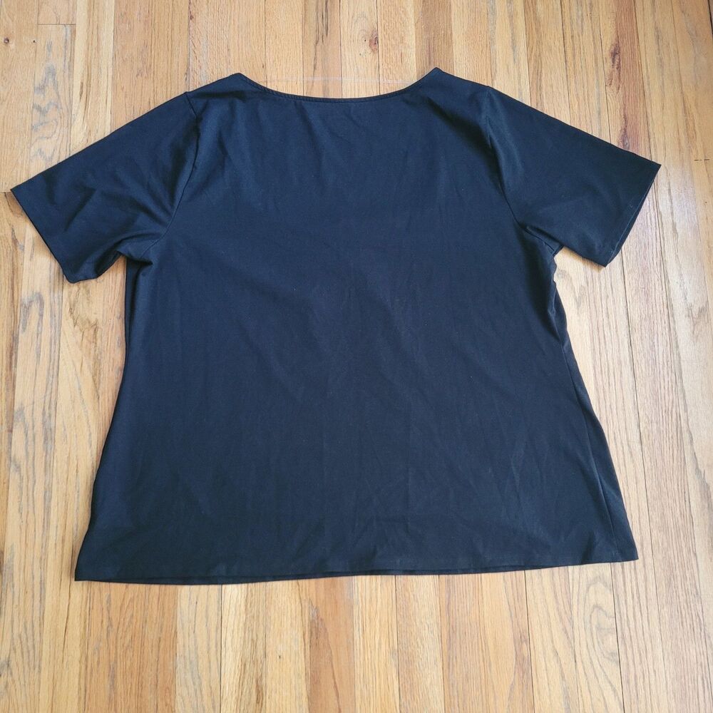 Ava & Viv Black Sweetheart Neck Top Featuring A Ruched Bust Size 3X NWOT - Picture 3 of 5